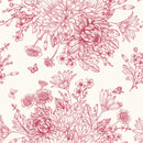 Contemporary Red Flowers Wallpaper Tasteful