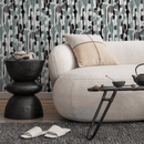 Abstract Wallpaper with Vertical Brushstrokes in Black and Green - D538