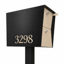 UpTown Box Locking Package Dropbox  in TEXTURED MATT  BLACK - Modern Mailbox