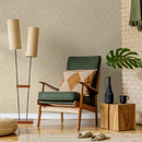 Animal Print Wallpaper with Organic Motif in Tan and Light Beige - D855