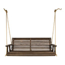 Amish Casual 5 Foot Roll Back Porch Swing in Dark Walnut with Clearcoat