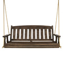 Amish Casual 5 Foot Dark Walnut Stain Mission Porch Swing with Clearcoat