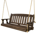 Amish Casual 4 Foot Dark Walnut Stain Mission Porch Swing