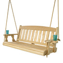 Amish Casual 5 Foot Unfinished Mission Porch Swing with Clearcoat