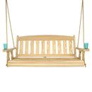Amish Casual 4 Foot Clearcoated Unfinished Mission Porch Swing