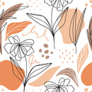 Stylish Black Floral Contour Wallpaper Tasteful