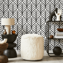 Geometric Wallpaper in Black and White - D972