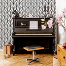 Geometric Wallpaper in Black and White - D972