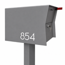 Retrobox Locking Package Dropbox in TEXTURED GRAY METALLIC - Modern Mailbox