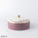 Stylish Lilac - Decorative Medium Canister/Server - Baige and Gold