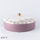 Stylish Lilac - Decorative Large Canister/Server - Beige & Gold