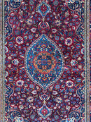 Antique Persian Kashan Debir Rug – 4’3” x 6’4” – Circa 1920s – Hand-Knotted Fine Wool