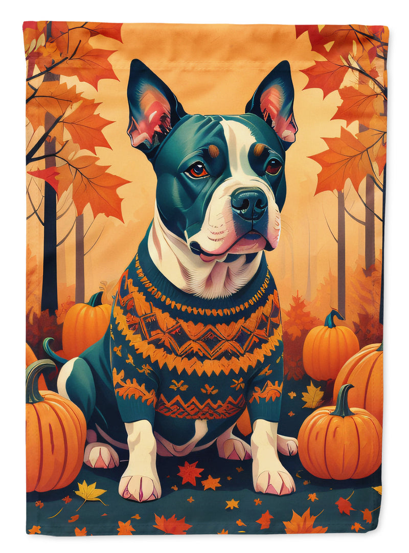 Pit Bull Terrier Fall House Flag