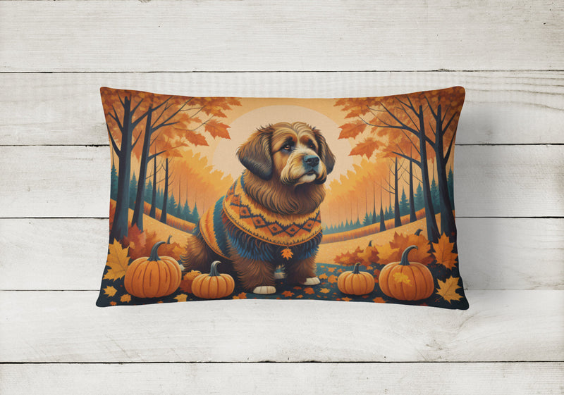 Briard Fall Fabric Decorative Pillow