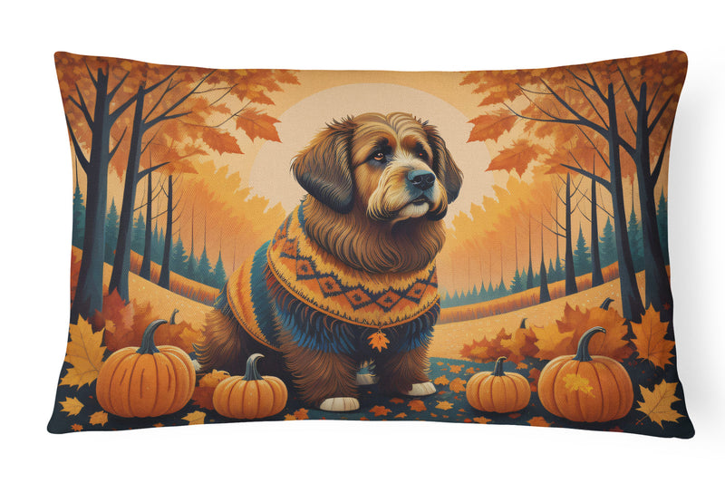 Briard Fall Fabric Decorative Pillow