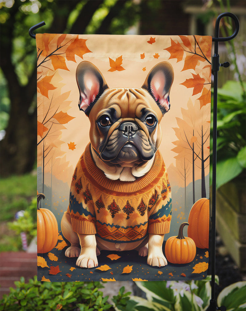 Fawn French Bulldog Fall Garden Flag