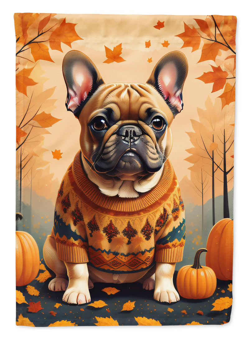 Fawn French Bulldog Fall Garden Flag