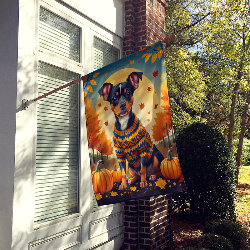 Miniature Pinscher Fall House Flag