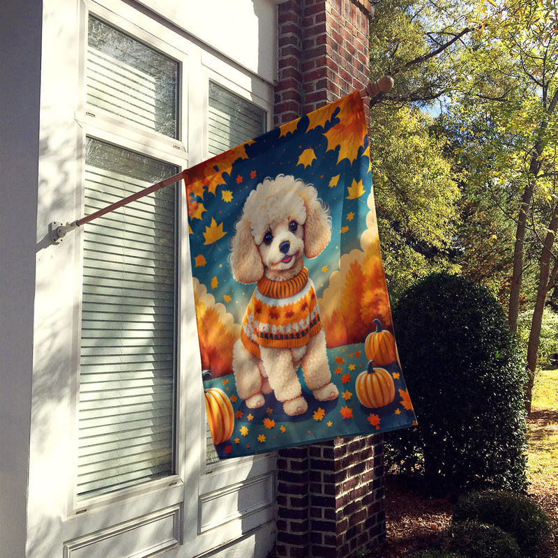 Poodle Fall House Flag