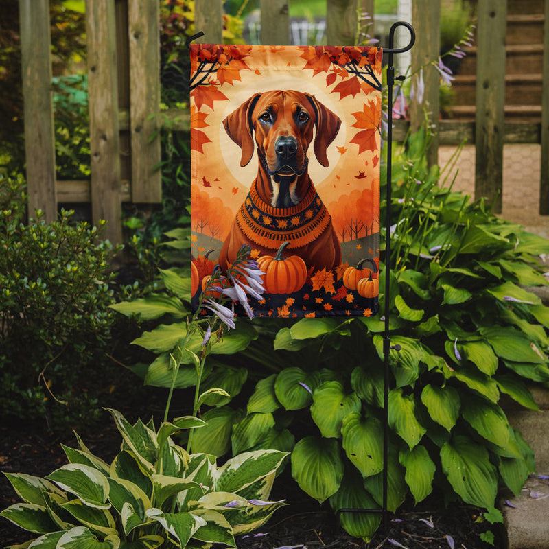 Rhodesian Ridgeback Fall Garden Flag