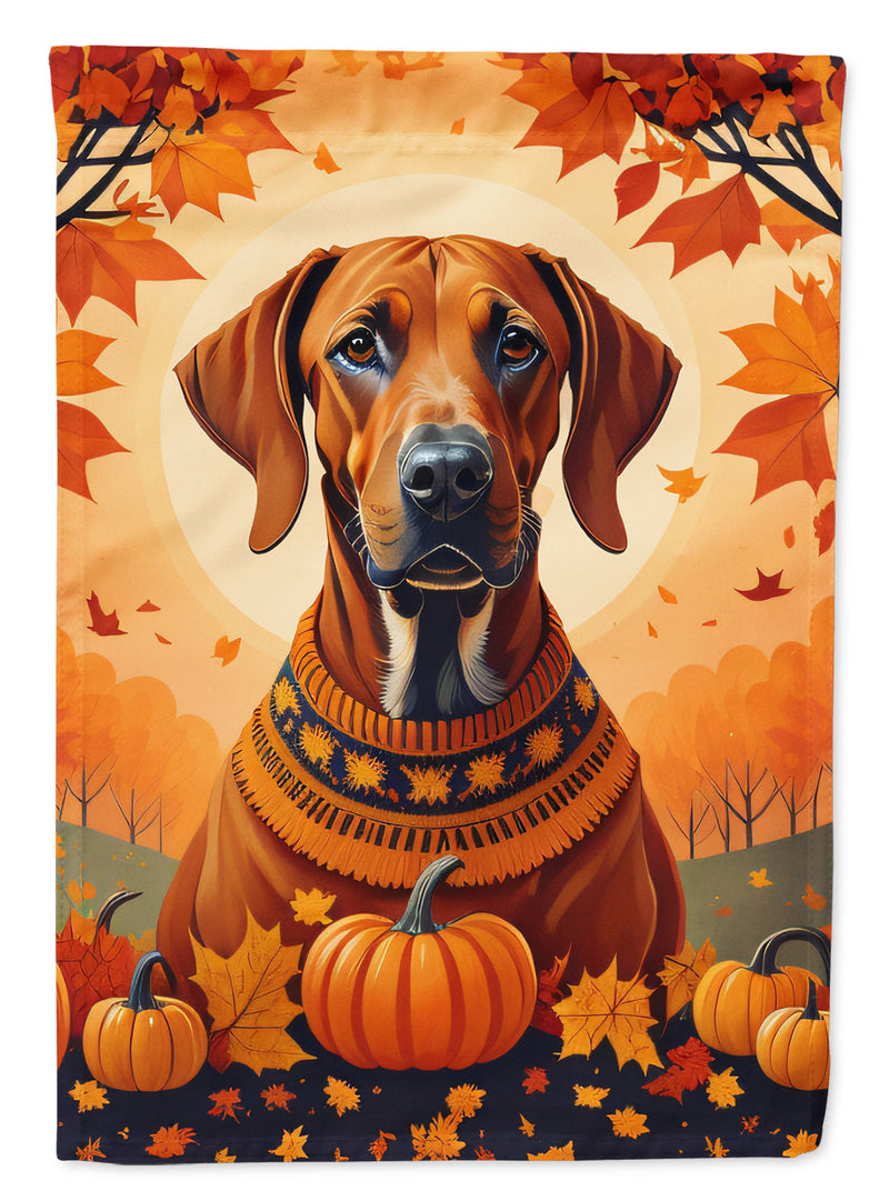 Rhodesian Ridgeback Fall Garden Flag