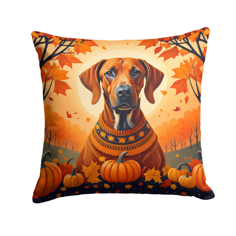 Rhodesian Ridgeback Fall Fabric Decorative Pillow