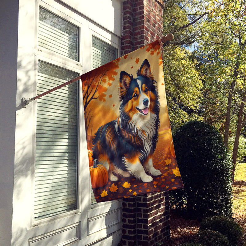 Sheltie Fall House Flag