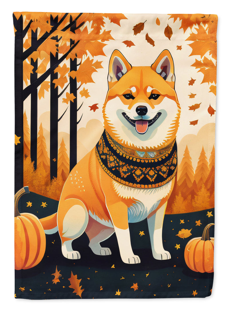 Shiba Inu Fall House Flag