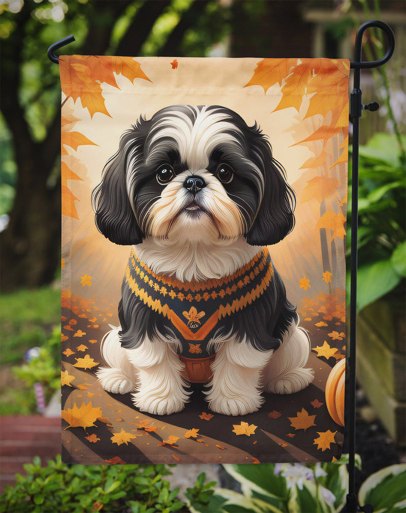 Shih Tzu Fall Garden Flag