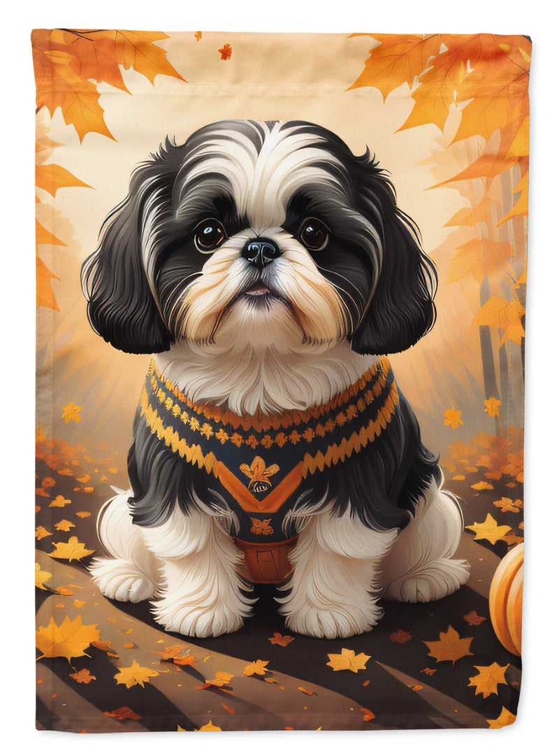 Shih Tzu Fall Garden Flag