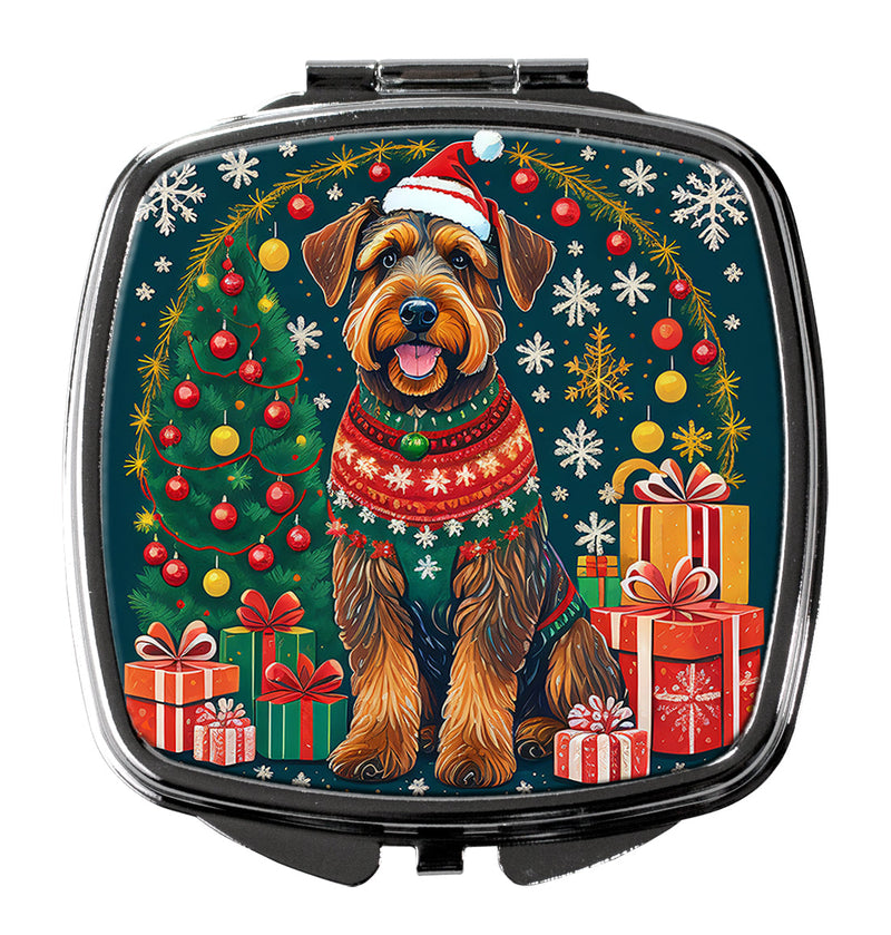 Airedale Terrier Christmas Compact Mirror