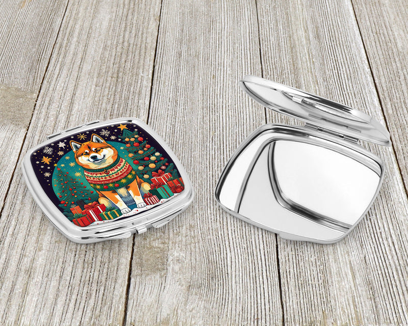 Akita Christmas Compact Mirror