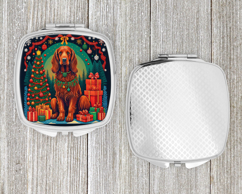 Irish Setter Christmas Compact Mirror