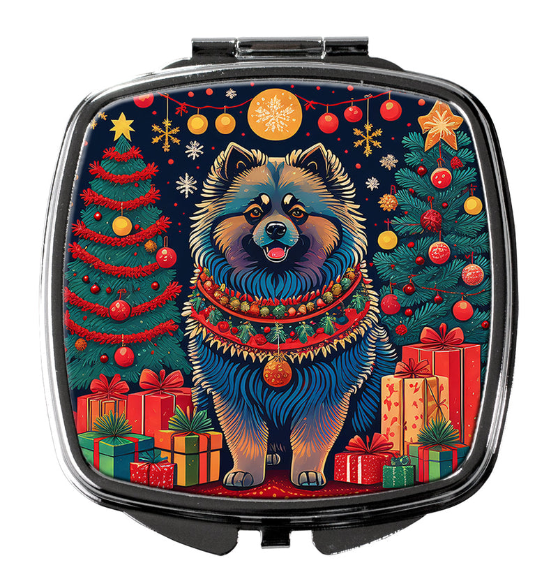 Keeshond Christmas Compact Mirror