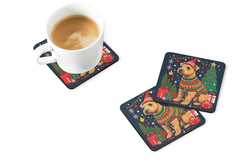 Lakeland Terrier Christmas Foam Coasters