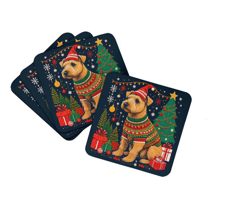 Lakeland Terrier Christmas Foam Coasters