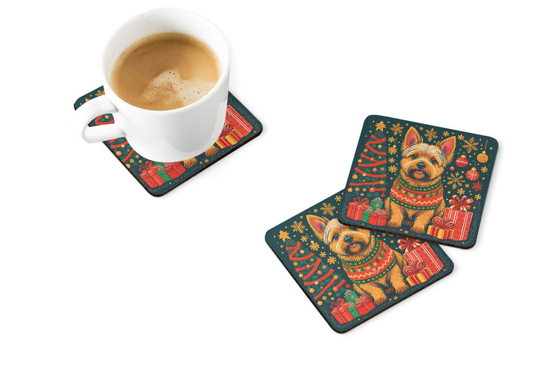 Norwich Terrier Christmas Foam Coasters