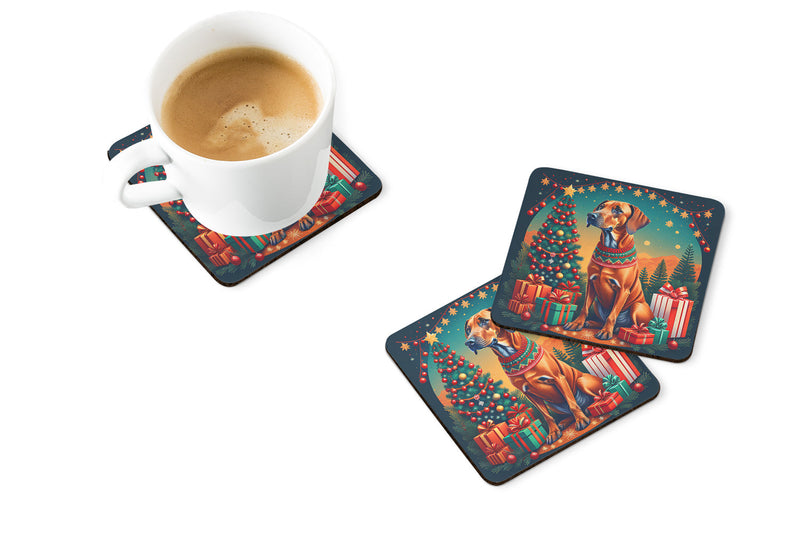 Rhodesian Ridgeback Christmas Foam Coasters