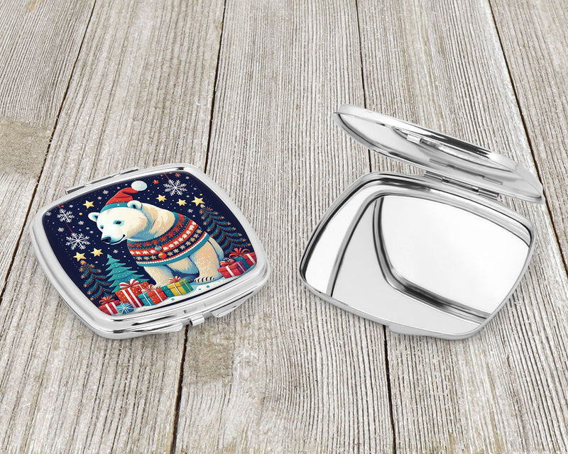 Polar Bear Christmas Compact Mirror