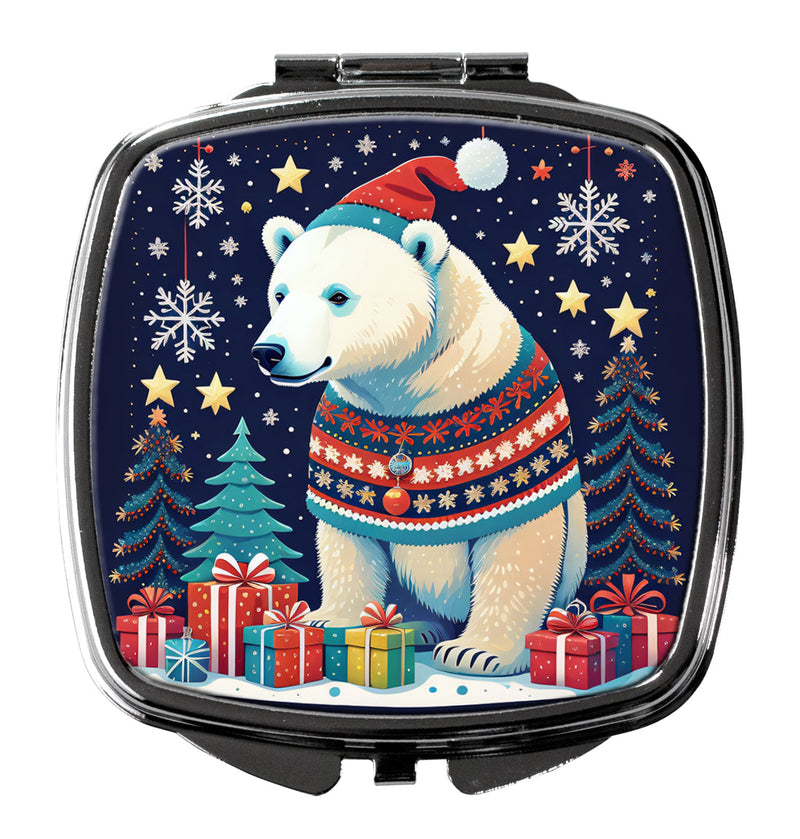 Polar Bear Christmas Compact Mirror