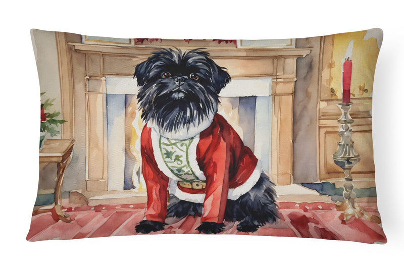 Affenpinscher Christmas Fabric Decorative Pillow