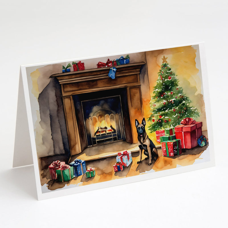 Belgian Malinois Christmas Greeting Cards and Envelopes Pack of 8