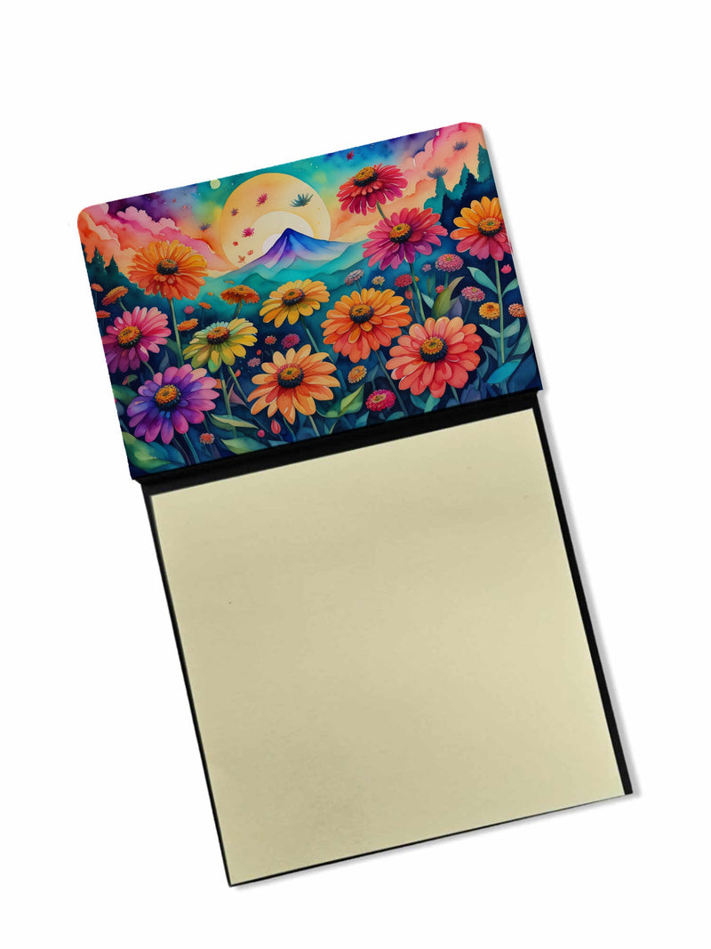 Zinnias in Color Sticky Note Holder