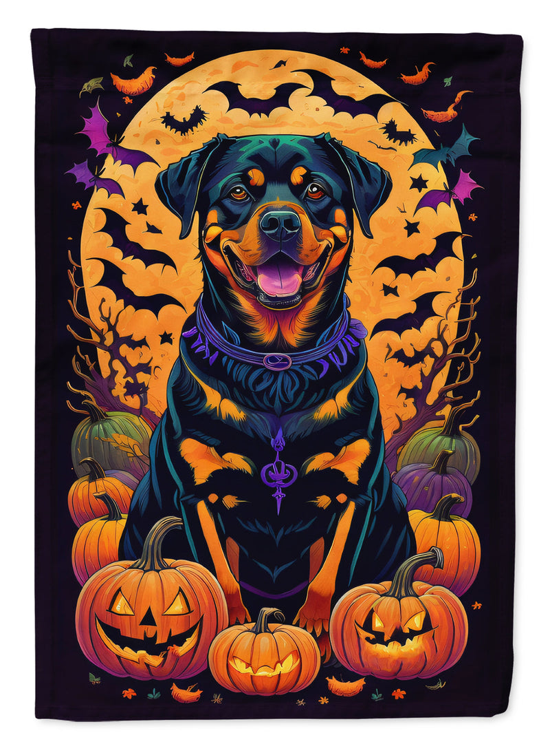 Rottweiler Witchy Halloween House Flag