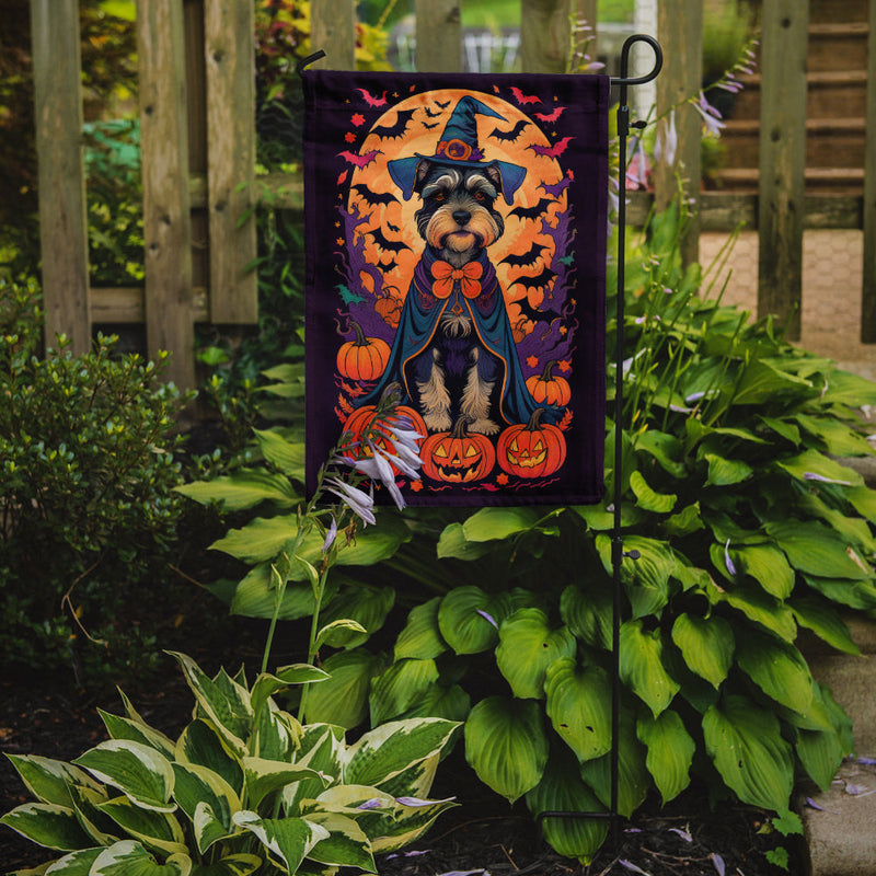 Schnauzer Witchy Halloween Garden Flag