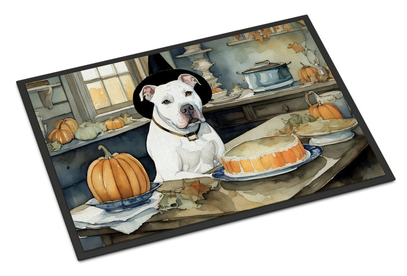 Pit Bull Terrier Fall Kitchen Pumpkins Doormat 18x27