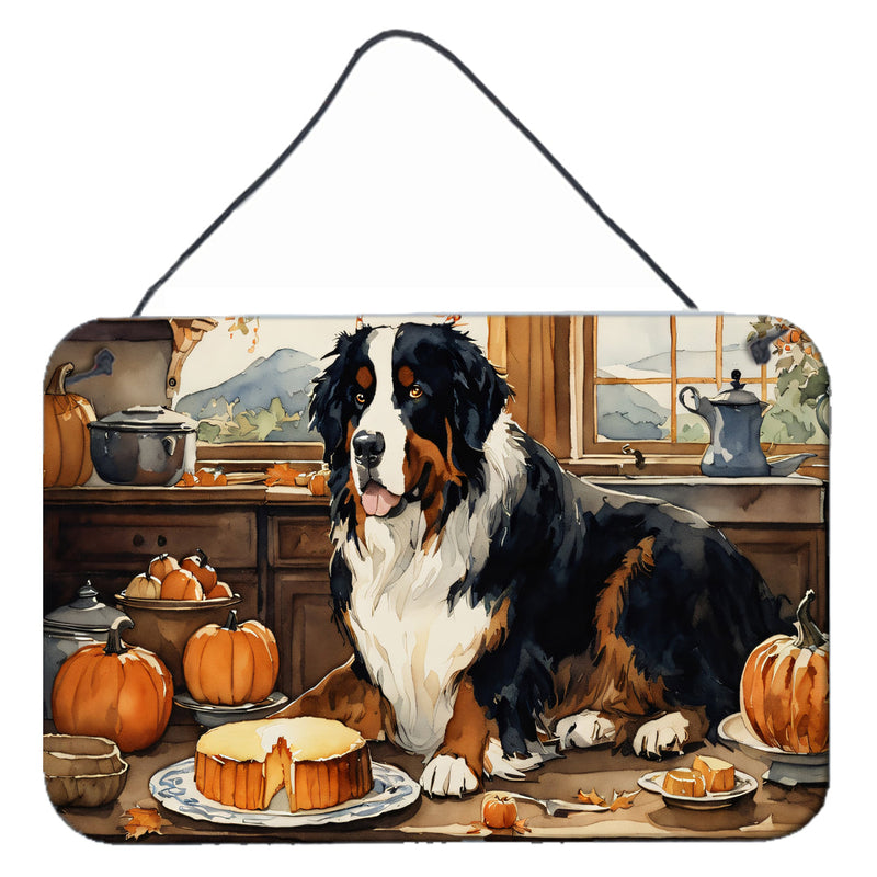 Bernese Mountain Dog Fall Kitchen Pumpkins Wall or Door Hanging Prints