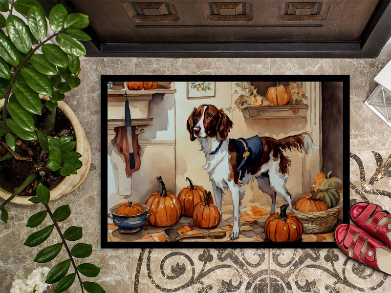 Brittany Fall Kitchen Pumpkins Doormat 18x27