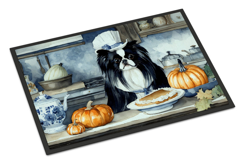 Japanese Chin Fall Kitchen Pumpkins Doormat 18x27