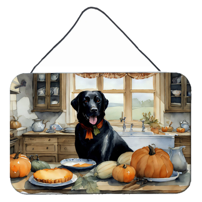 Black Lab Fall Kitchen Pumpkins Wall or Door Hanging Prints